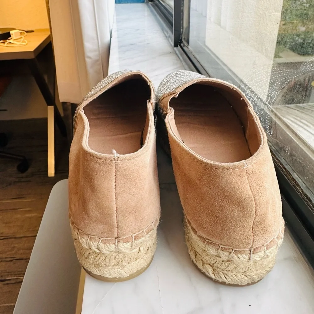 Steve Madden Women's Proud Rhinestones  Fabric Espadrilles Slip On Size 9.5
